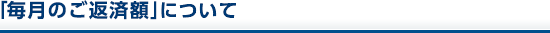 「毎月のご返済額」について